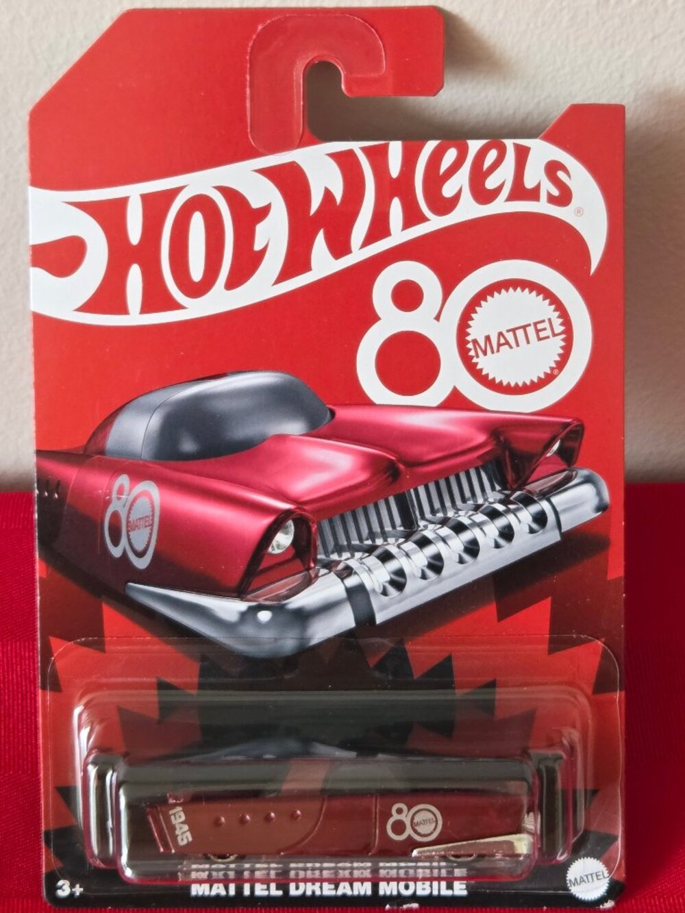 2024 HOT WHEELS, MATTEL DREAM MOBILE, 80TH. ANNIVERSARY CAR, MINT IN THE PACKAGE